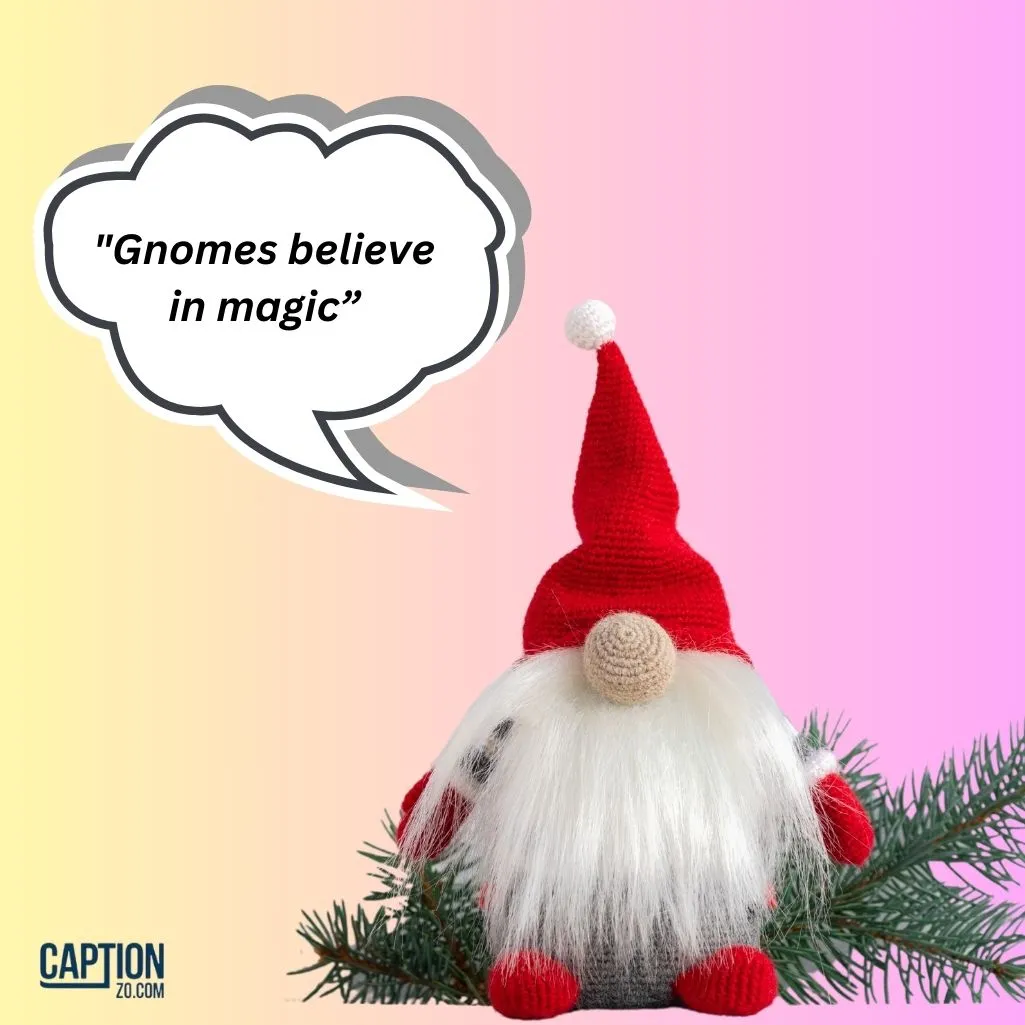 Gnomes believe in magic